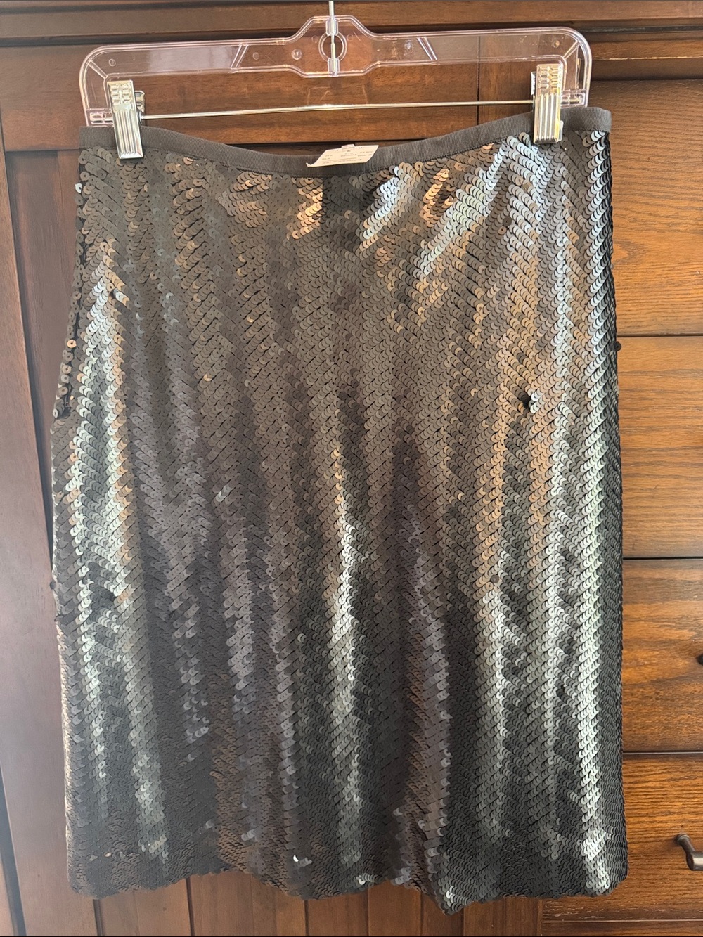 J. Crew Black Sequin Pencil Skirt